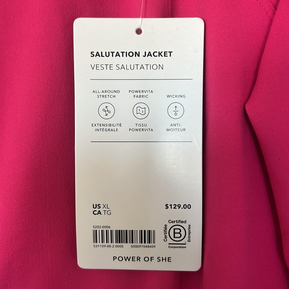 Spring 2023 Line. Athleta Salutation Jacket, Salvia Pink, Size: XL - Picture 5 of 8